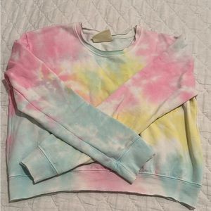 Tie Dye Sweatshirt Cropped